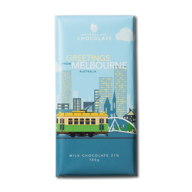 Greetings From Melbourne Milk Chocolate Bar 100g