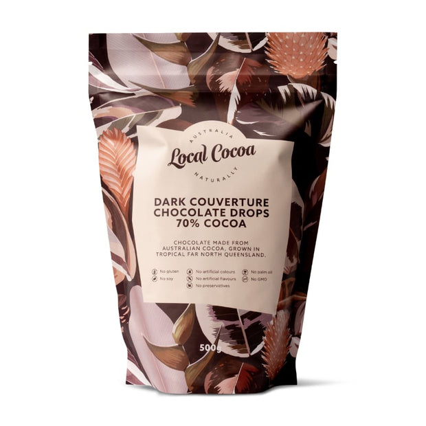Local Cocoa Dark Couverture Drops 70% 500g